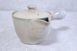 Photo2: Hagi yaki ware Japanese tea pot Hime L kyusu pottery tea strainer 420ml (2)