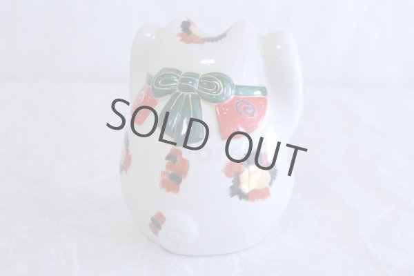 Photo5: Japanese Lucky Cat Kutani Porcelain Maneki Neko yonhachi kinmike H 14.5cm  (5)