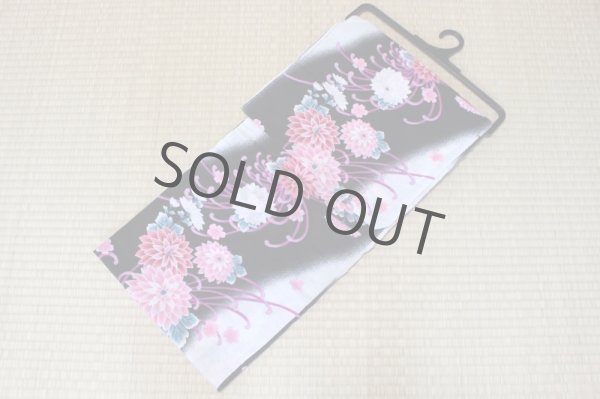 Photo3: Japanese Yukata women's Kimono sweet cotton 100% with obi band (3)