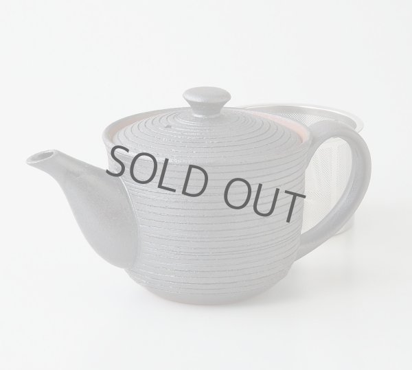 Photo2: Arita Porcelain Japanese tea pot Sendan S type strainer black 275ml (2)