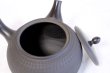 Photo7: Tokoname Japanese tea pot kyusu Gyokko pottery tea strainer black dei L 500ml (7)