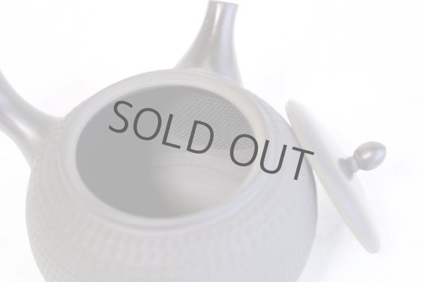 Photo7: Tokoname Japanese tea pot kyusu Gyokko pottery tea strainer black dei L 500ml (7)
