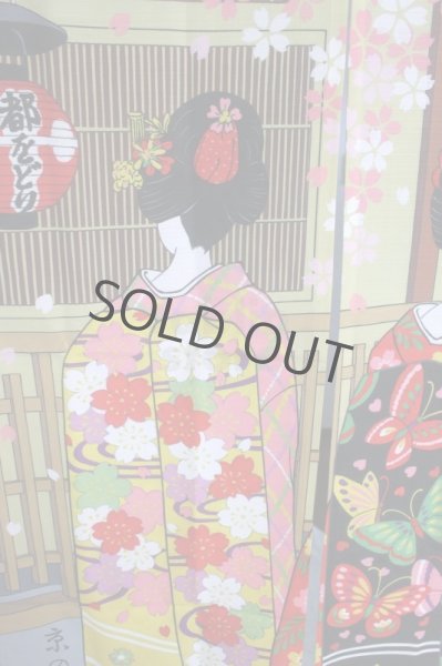 Photo9: Noren Japanese Curtain Doorway NM SD miyakoodori maiko 85 x 150cm (9)