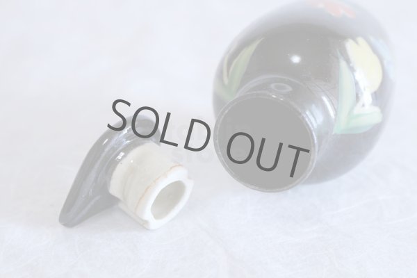 Photo5: Arita imari sd Porcelain Japanese soy sauce bottle shinokohana  100ml (5)
