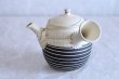Photo7: Tokoname ware Japanese tea pot kyusu ceramic strainer YT Kenji black line 320ml (7)
