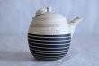 Photo2: Tokoname ware Japanese tea pot kyusu ceramic strainer YT Kenji black line 320ml (2)