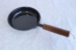 Photo3: Japanese Frying Pan wooden handle round wahei D16cm made in Japan (3)