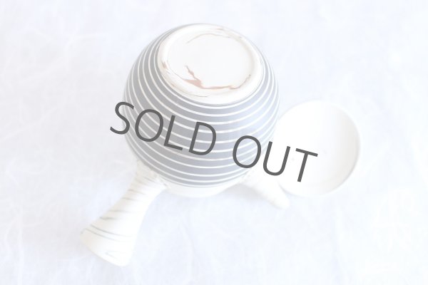 Photo11: Tokoname ware Japanese tea pot kyusu ceramic strainer YT Kenji black line 320ml (11)