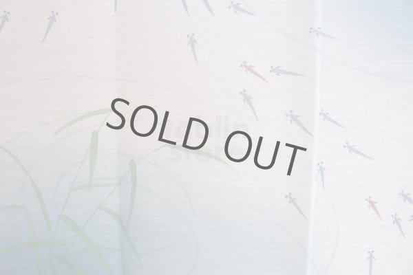 Photo6: Kyoto Noren MS Japanese door curtain killifish blue 85 x 150cm (6)