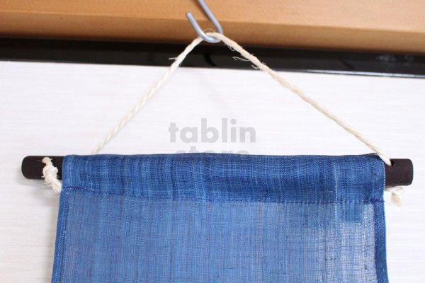 Photo7: Kyoto tapestry SB Japanese batik lunar phase storm indigo 19 x 120cm (7)