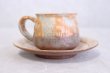 Photo11: Hagi ware Japanese pottery mug coffee cup asabeni kaku & saucer 210ml set of 2 (11)
