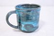 Photo4: Shigaraki ware Japanese pottery tea mug coffee cup rain blue 330ml (4)