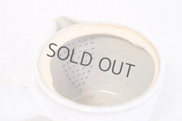 Photo9: Hagi ware Senryuzan climbing kiln Japanese tea pot kyusu Kake white glaze 280ml (9)
