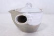 Photo4: Hagi ware Senryuzan climbing kiln Japanese tea pot kyusu Kake white glaze 280ml (4)