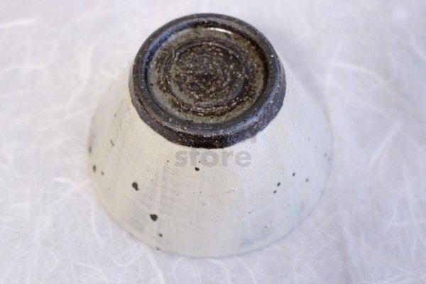 Photo5: Shigaraki pottery Japanese soup noodle serving bowl osero maru white D130mm (5)