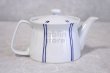 Photo5: Arita Porcelain Japanese tea pot stripe S type strainer blue 400ml (5)
