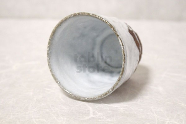 Photo7: Hagi Senryuzan climbing kiln Japanese pottery tumbler white nagashi go (7)