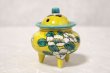 Photo6: Kutani Porcelain Japanese incense burner koro yoshidaya sazanka H 8.5cm (6)