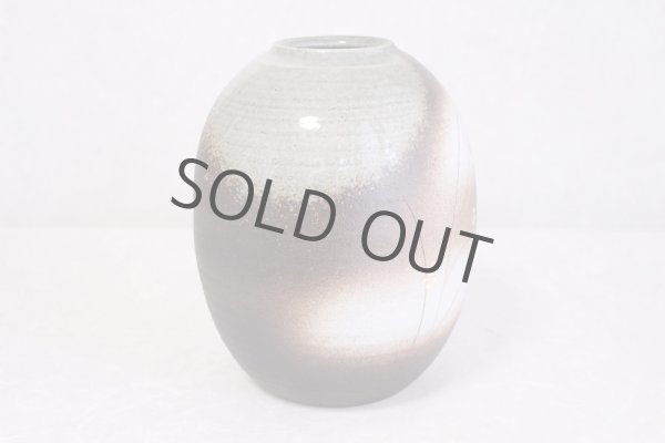 Photo6: Shigaraki pottery Japanese vase flower hananomiyako widh wood tag H 24cm (6)