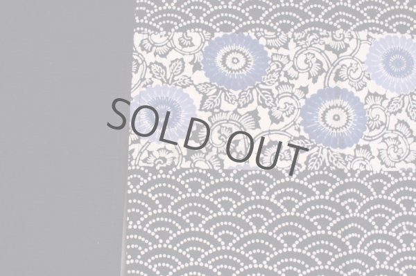 Photo4: Noren Japanese door curtain daichi bassen hana flower komon cotton 85 x 150cm (4)