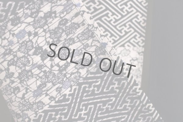 Photo7: Noren Japanese door curtain daichi bassen hana flower komon cotton 85 x 150cm (7)