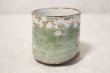 Photo2: Kutani Porcelain yunomi tea cup pottery tumbler sakura 380ml (2)