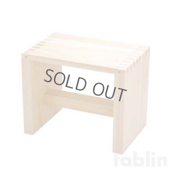 Photo6: Japanese Hinoki bath chair natural wood Stool yc H21cm (6)