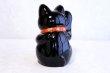 Photo3: Japanese Lucky Cat Tokoname ware YT Porcelain Maneki Neko black right H23cm (3)