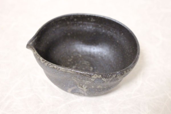 Photo11: Shigaraki pottery Japanese Sake bottle & cup set black shinogi rei shuki (11)