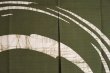 Photo5: Kyoto Noren SB Japanese batik door curtain enso Round olive-green 85 x 120cm (5)