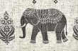 Photo5: Noren Japanese Curtain Doorway NM elephant india gray 85cm x 150cm  (5)
