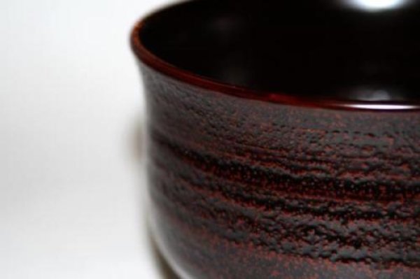 Photo3: Japanese Echizen Urushi lacquer matcha tea soup bowl wan jinoko tamari D113mm (3)
