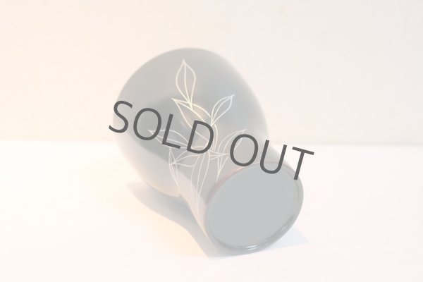 Photo6: Japanese Echizen Urushi lacquer leaf tumbler red and black H104mm set of 2 (6)