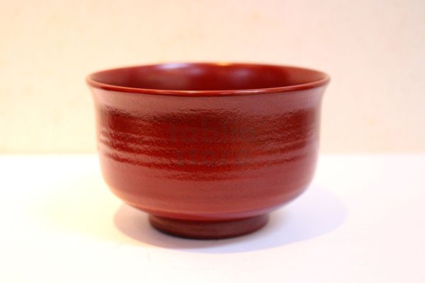 Photo1: Japanese Echizen Urushi lacquer matcha tea soup bowl wan jinoko shu  D113mm (1)