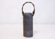 Photo2: Shigaraki pottery Japanese small vase ibushi tutu black H15cm (2)