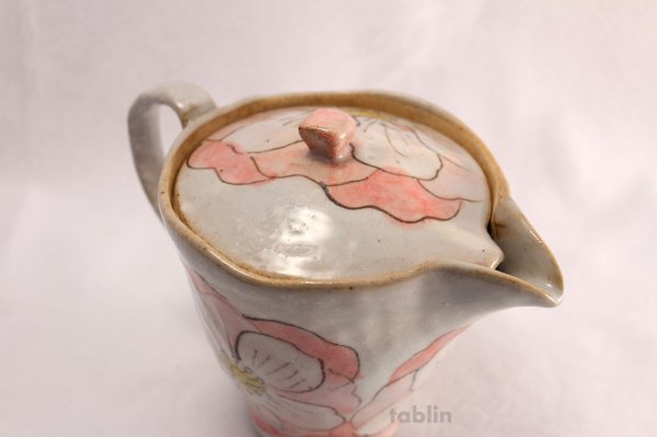 Photo5: Seto yaki ware Kobiki Rinka Japanese tea pot made by Afuku Kiln 250ml (5)