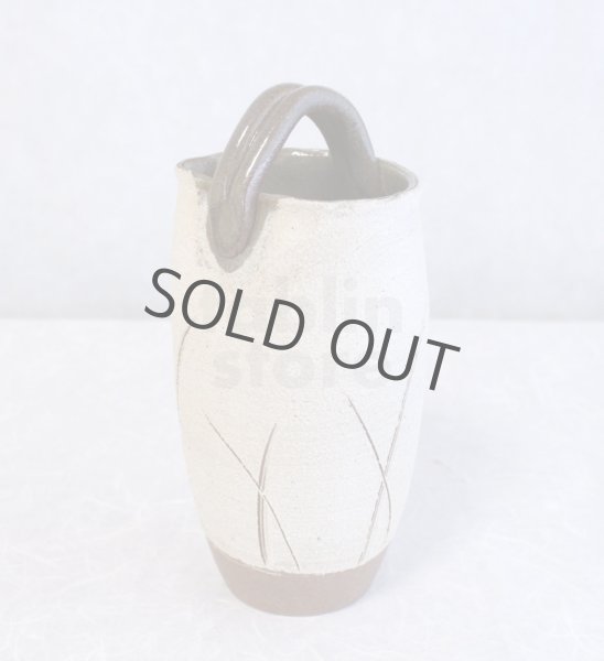 Photo5: Shigaraki pottery Japanese vase teoke teoke hakudei H 24cm (5)