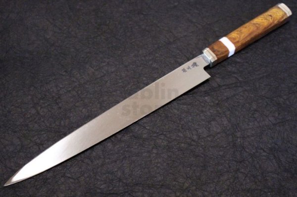 Photo4: Shiden SAKAI TAKAYUKI Sashimi Yanagiba knife Yasukisilver-3 steel  (4)