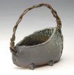 Photo2: Shigaraki Japanese pottery Vase tsuchi seiyohen ashitsuki  H 13cm (2)