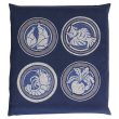 Photo3: Japanese floor pillow cushion cover zabuton cotton lucky print 55 x 59cm (3)