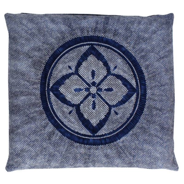 Photo3: Japanese floor pillow cushion cover zabuton cotton flower hanakanoko 55 x 59cm (3)
