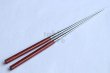 Photo3: Moribashi Chopsticks Honyaki stainless steel Japanese Sushi Chef's Garnishing  7 In (180mm) Satine (BloodWood) (3)