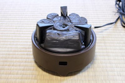 Photo2: Electric charcoal heater Japanese tea ceremony Gotoku cast iron for Furo D170mm 