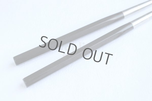 Photo2: Moribashi Chopsticks Honyaki stainless steel Japanese Sushi Chef's Garnishing hexagon Black plywood any size (2)