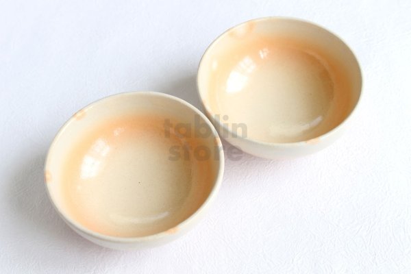 Photo1: Hagi ware Japanese bowls Gohonde W110mm set of 5 (1)