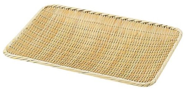 Photo1: Japanese zaru bamboo basket strainer oblong bowl Hand crafted any size (1)