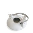 Photo3: Japanese ceramics zen tea pot ZEROJAPAN white 500ml (3)