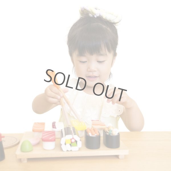Photo3: Japanese Sushi chopsticks lesson play house set for kids (3)