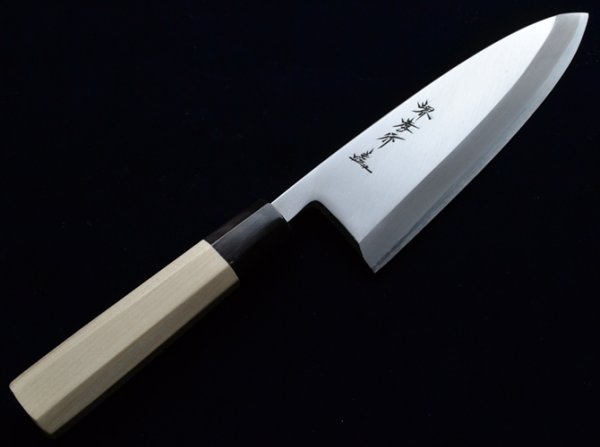 Photo2: SAKAI TAKAYUKI Chef Ginsan Japanese knife Silver-3 steel Deba (2)
