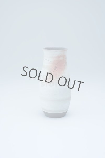 Photo1: Shigaraki wabe Japanese pottery Vase sakura cherry H 26cm (1)